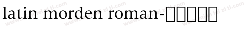 latin morden roman字体转换
